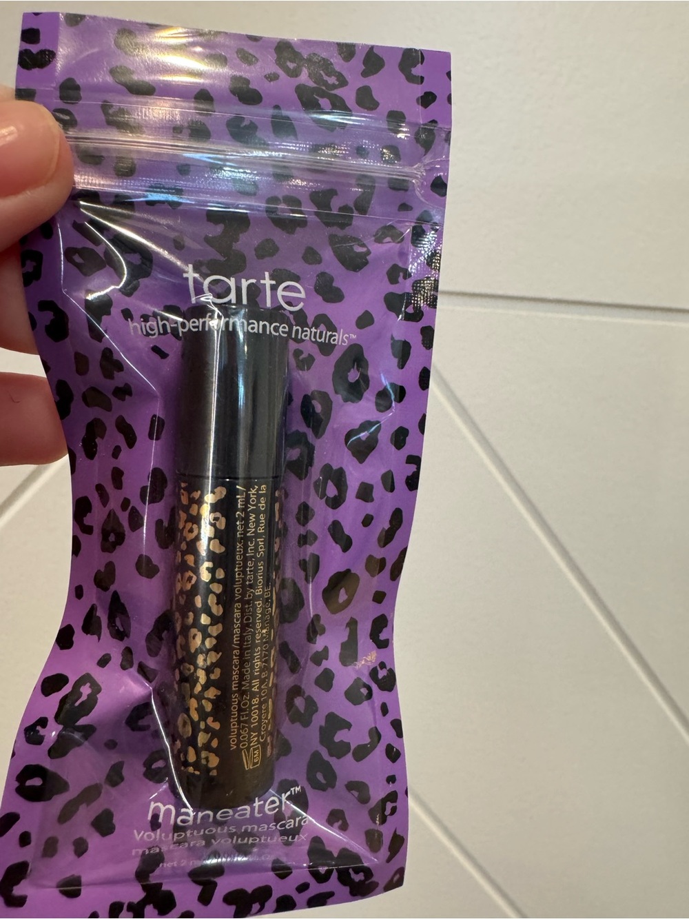 NEW Tarte Maneater Voluptuous Mascara Mini Travel Size 2mL | Black | Sealed